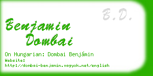benjamin dombai business card